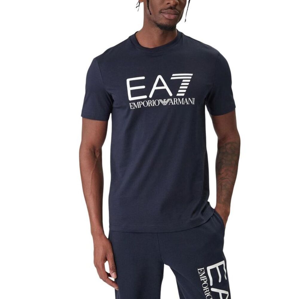 EA7 Emporio Armani Blue Cotton Men's T-Shirt